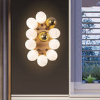 Bubbles Wall Lamp Frosted White And Gold Shade Adjustable - BeyPan