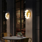 Bubbles Wall Lamp Frosted White And Gold Shade Adjustable - BeyPan