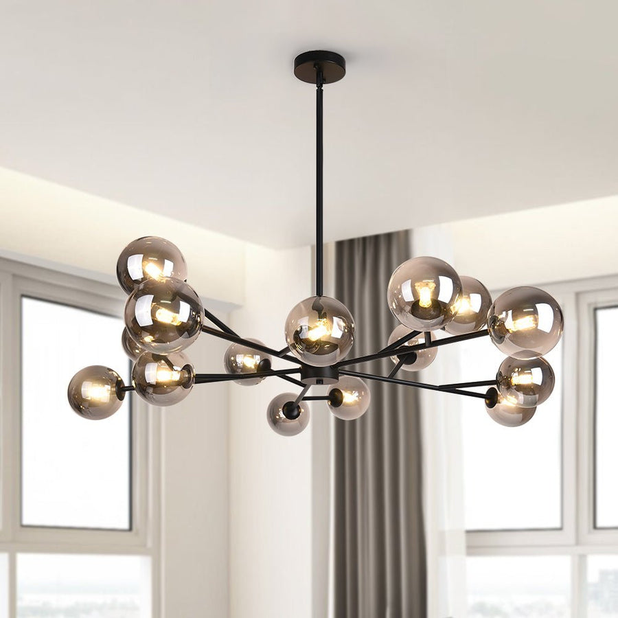 Modern Sputnik Chandelier Branching Glass Bubbles Lampshape