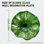 Hand Bowls Glass Green Dot Murano Art Glass Wall Decor Plate D12inches