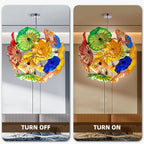 Ceiling In Blooms Murano Style Glass Plates Multi Colors - BeyPan