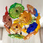 Ceiling In Blooms Murano Style Glass Plates Multi Colors - BeyPan