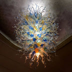 Celestial Cascade Giant Artisan Blown Glass Chandelier - Grand Multi-Color - BeyPan