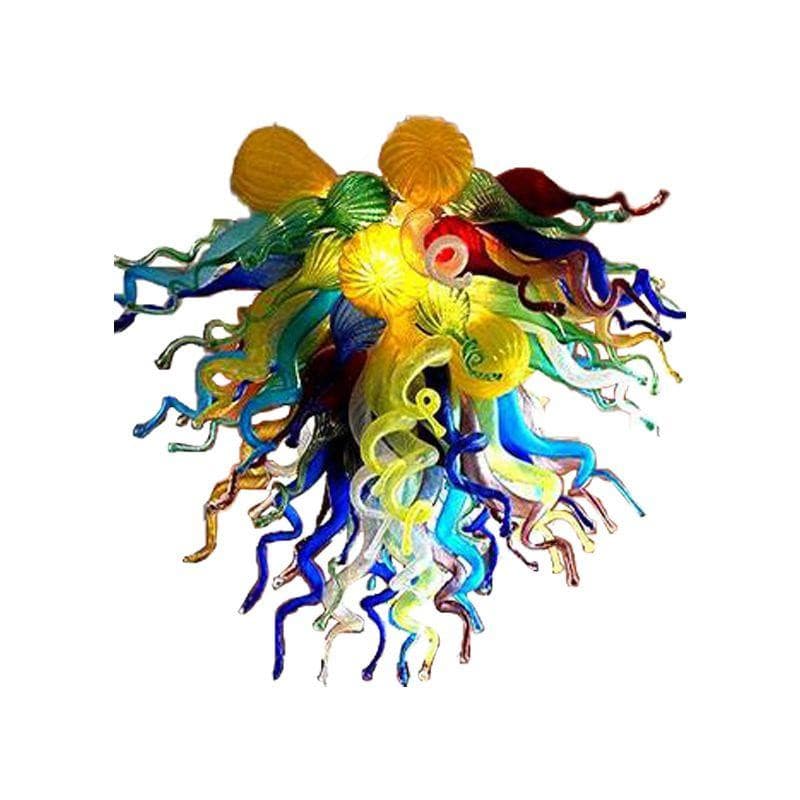 Celestial Rainbow Murano Style Glass Chandelier - Vibrant Multi-Color - BeyPan