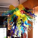 Celestial Rainbow Murano Style Glass Chandelier - Vibrant Multi-Color - BeyPan