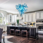 Chihly Style Blown Glass Chandelier Blue And Clear - BeyPan