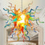 Chihly Style Blown Glass Chandelier Crayons Exploding Multi Colors - BeyPan