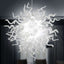 Chihly Style Blown Glass Chandelier - Frosted Opal Elegance Artisan Translucent White - BeyPan