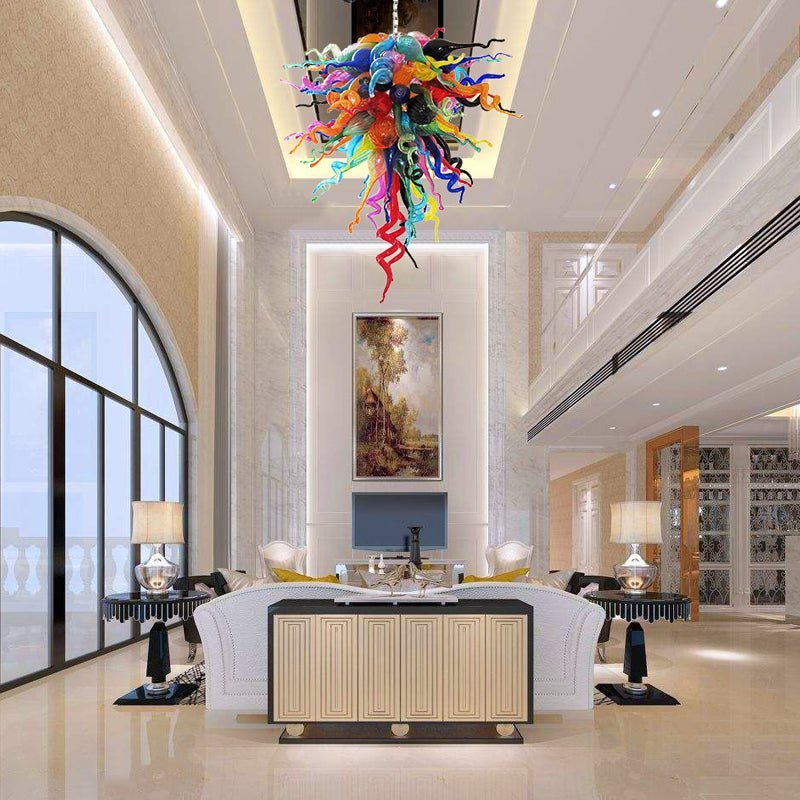 Chihuly Style Blown Glass Chandelier Kaleidoscope Prism Murano Style Glass Zweitbild
