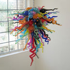 Chihly Style Blown Glass Chandelier Kaleidoscope Prism Murano Style Glass - BeyPan