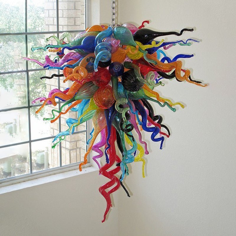 Chihly Style Blown Glass Chandelier Kaleidoscope Prism Murano Style Glass - BeyPan