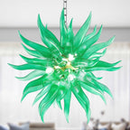 Chihly Style Green Hand Blown Glass Chandelier Modern Art Glass Pendant Light - BeyPan