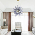 Chihly Style Hand Blown Glass Chandelier Smoke Grey Sputnik Shape - BeyPan