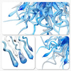 Chihly Style Oceanic Blue Blown Glass Chandelier | Murano Style Art Glass - BeyPan