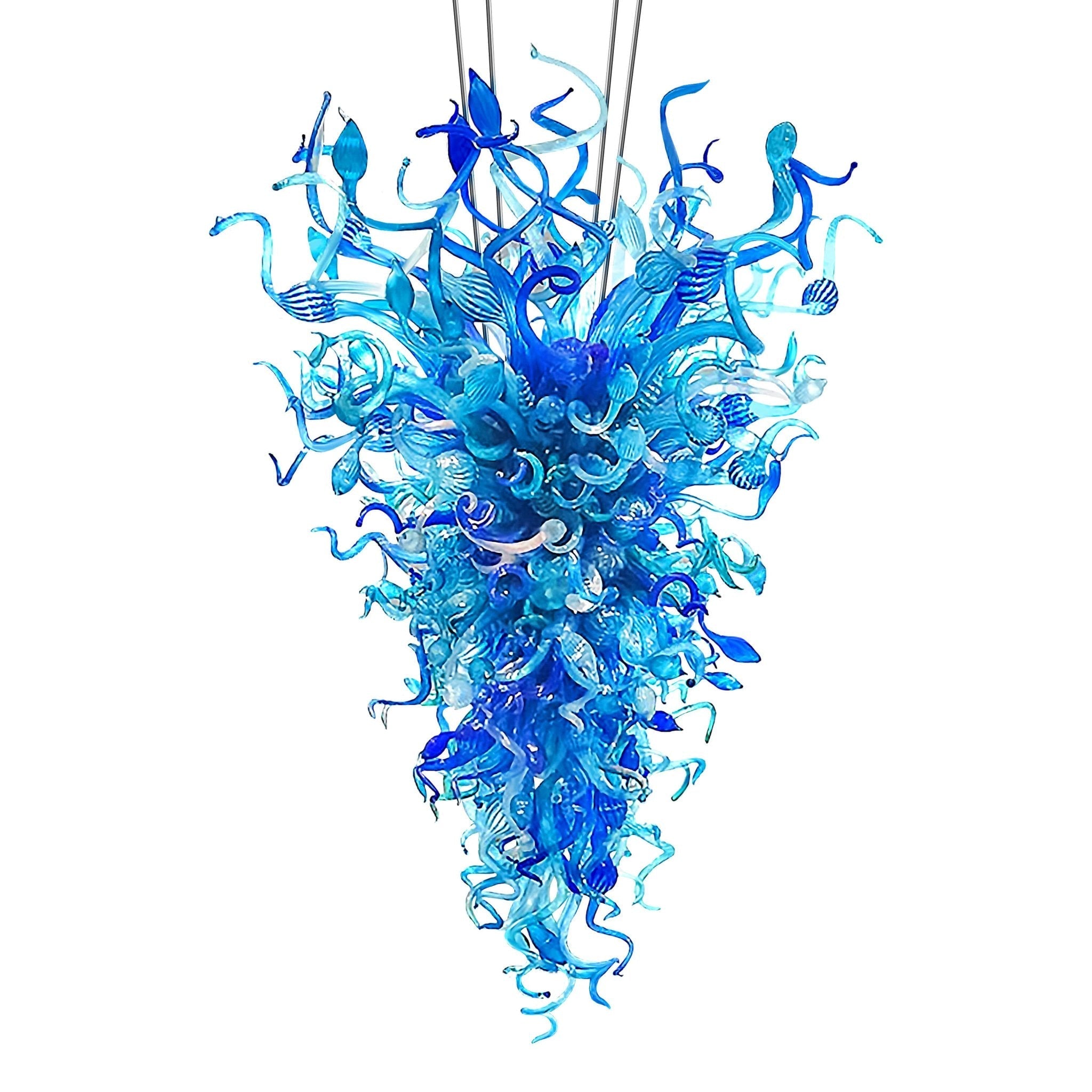 Chihly Style Oceanic Blue Blown Glass Chandelier | Murano Style Art Glass - BeyPan Hauptbild