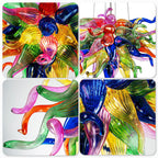 Chihly Style Vibrant Multi Colors Hand Blown Glass Chandelier Art Glass Murano Pendant Chandeliert - BeyPan