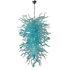 Chihuly Style Blown Glass Chandelier Ocean Blue - BeyPan