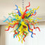 Chihuly Style Blown Glass Chandelier – Radiant Spectrum Multicolor Murano Style - BeyPan
