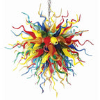Chihuly Style Blown Glass Chandelier – Radiant Spectrum Multicolor Murano Style - BeyPan