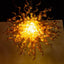 Chihuly Style Blown Glass Chandelier | Spunik Shape Gold Amber Color - BeyPan