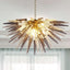Chihuly Style Blown Glass Chandeliers Clear And Grey Sting Half Sphere Shape - BeyPan