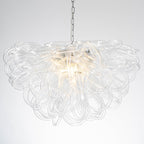 Chihuly Style Luxury Hand Blown Glass Chandelier | Clear Glass Lassos - BeyPan