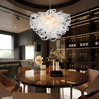 Chihuly Style Luxury Hand Blown Glass Chandelier | Clear Glass Lassos - BeyPan