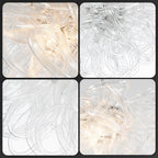 Chihuly Style Luxury Hand Blown Glass Chandelier | Clear Glass Lassos - BeyPan
