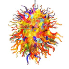Chihuly Style Multicolor Blown Glass Chandelier – Vibrant Kaleidoscope Art Glass Lighting - BeyPan