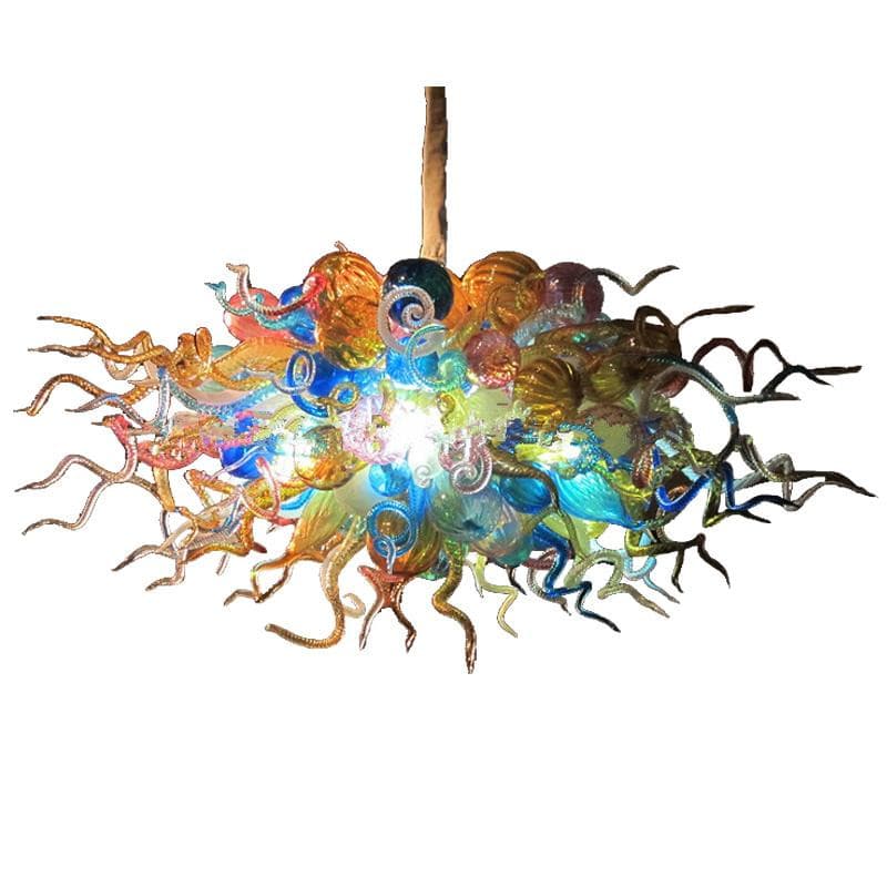 Chihuly Style Multicolor Blown Glass Chandelier-Vibrant Murano Style Glass - BeyPan