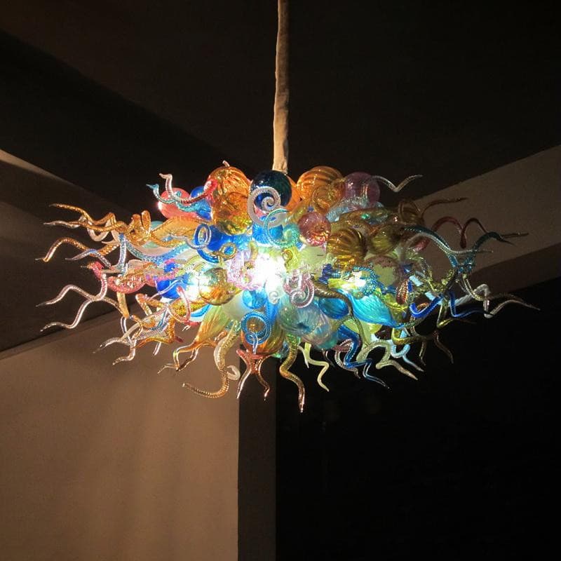 Chihuly Style Multicolor Blown Glass Chandelier-Vibrant Murano Style Glass - BeyPan Hauptbild