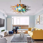 Chihuly Style Multicolor Blown Glass Chandelier-Vibrant Murano Style Glass - BeyPan