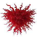 Chihuly Style Red Blown Glass Chandelier – Crimson Bloom Art Glass - BeyPan