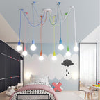 Child's Play Modern Chandelier Multi Colors Wires LED Bulbs - BeyPan