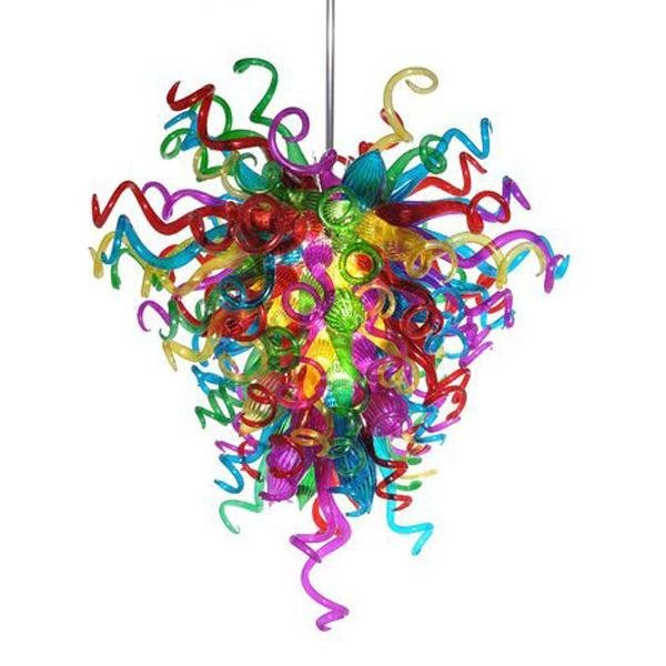 Chromatic Cascade Artisan Blown Glass Chandelier - Multicolors - BeyPan Hauptbild