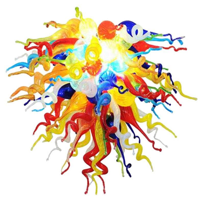 Chromatic Fiesta Murano Style Glass Chandelier - Modern Hand-Blown Multi-Color - BeyPan Hauptbild