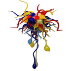 Chromatic Flare Modern Art Chandelier - Hand-Blown Murano Style Sculptural Glass - BeyPan