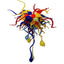 Chromatic Flare Modern Art Chandelier - Hand-Blown Murano Style Sculptural Glass - BeyPan