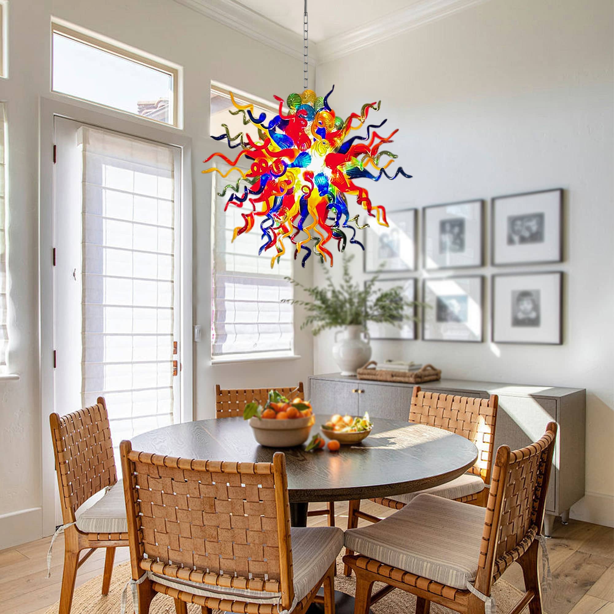 Colorburst Blown Glass Chandelier D36"-A Kaleidoscope of Light and Art Zweitbild
