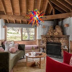 Colorburst Blown Glass Chandelier D36"-A Kaleidoscope of Light and Art - BeyPan