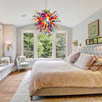 Colorburst Blown Glass Chandelier D36"-A Kaleidoscope of Light and Art - BeyPan