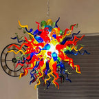 Colorburst Blown Glass Chandelier D36"-A Kaleidoscope of Light and Art - BeyPan