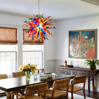 Colorburst Blown Glass Chandelier D36"-A Kaleidoscope of Light and Art - BeyPan