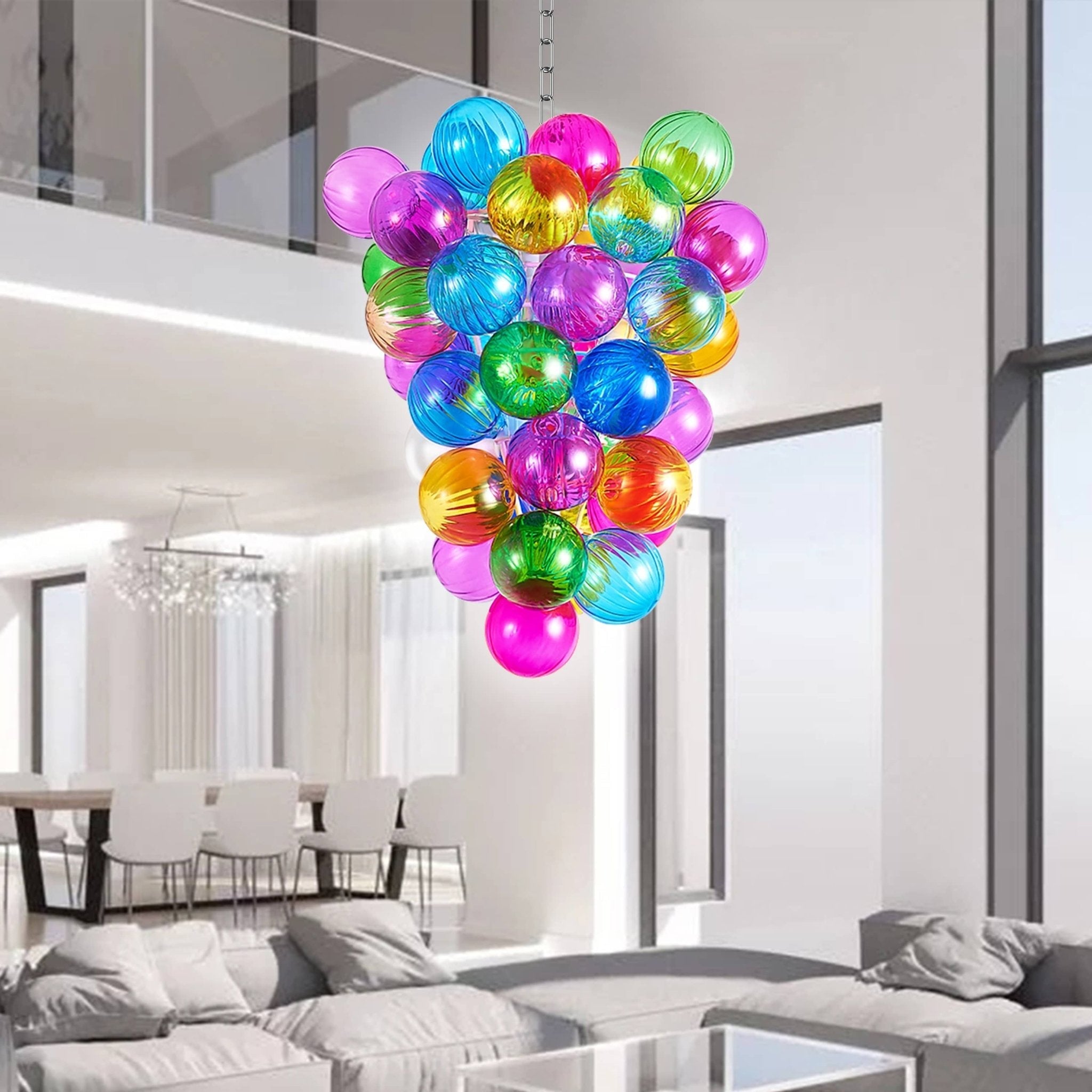 Colorful Bubbles Blown Glass Chandelier for Kid's Rooms & Nurseries - BeyPan