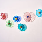 Colorful Hand Blown Glass Wall Plates Wall Mounted Floral Sconces - BeyPan