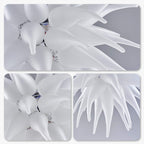 Contemporary Blown Glass Chandelier White Frosted Glass - BeyPan