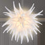 Contemporary Blown Glass Chandelier White Frosted Glass - BeyPan