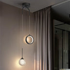 Creative Pendant Light Round Ring Starry Ball Art For Bedside - BeyPan