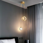 Creative Pendant Light Round Ring Starry Ball Art For Bedside - BeyPan