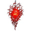 Crimson Firestorm Blown Glass Chandelier - Modern Asymmetrical Flame - BeyPan